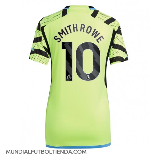 Camiseta Arsenal Emile Smith Rowe #10 Segunda Equipación Replica 2023-24 para mujer mangas cortas